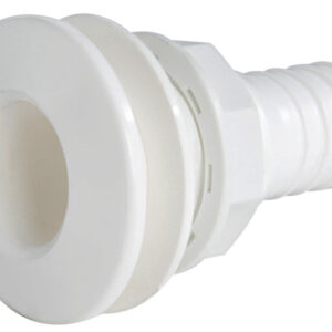 Passe-coque plastique blanc avec embout 1"1/4
