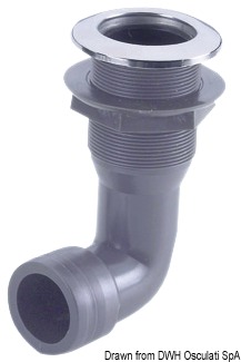Passe-coque nylon 90° - 1/2"