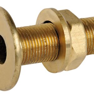 Passe-coque au ras laiton jaune 3/8"