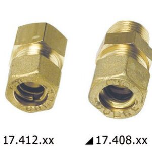 Raccord à compressin laiton droit mâle 8 mm x 1/4"