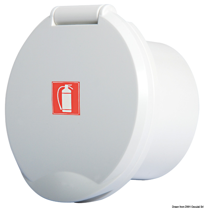 Bloc ABS blanc Classic Evo avec dessin extincteur