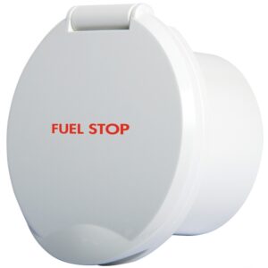 Bloc ABS blanc Classic Evo avec mention FUEL STOP