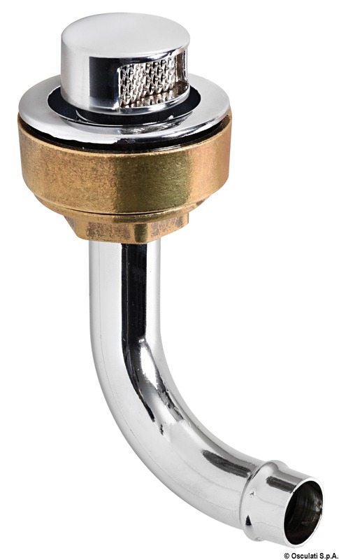 Event laiton chromé coudé 90° droit 16 mm