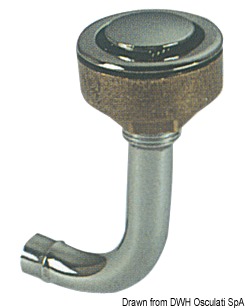 Event laiton chromé coudé 90° droit 20 mm