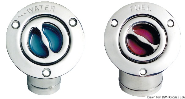 Bouchon incliné 45° FUEL inox poli 38 mm