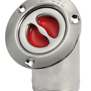 Bouchon incliné 45° FUEL inox poli 50 mm