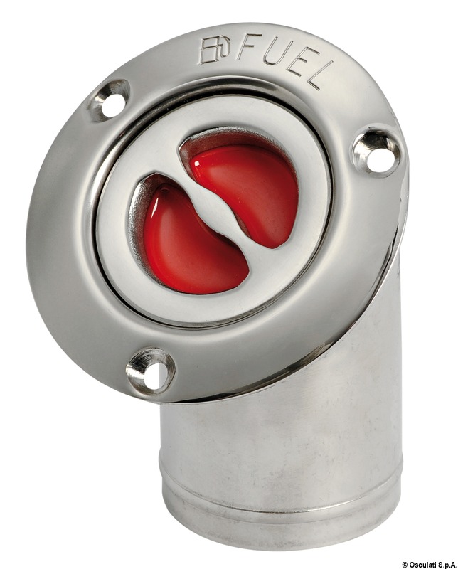 Bouchon incliné 45° FUEL inox poli 50 mm