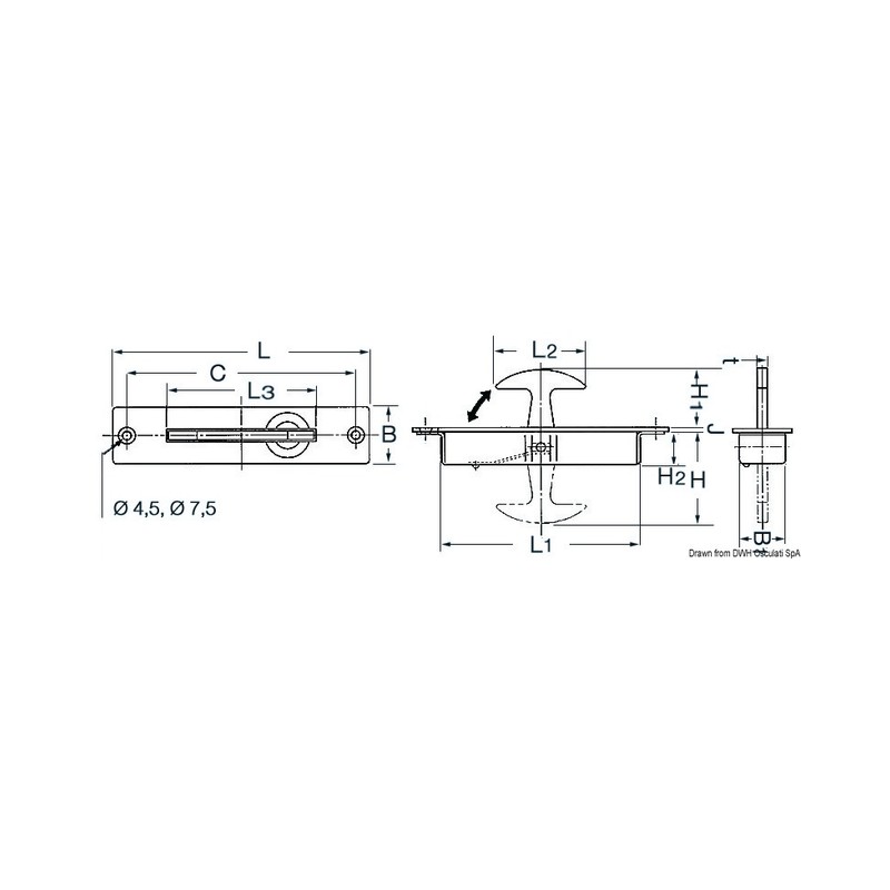 Lève-plancher inox satiné – Image 3