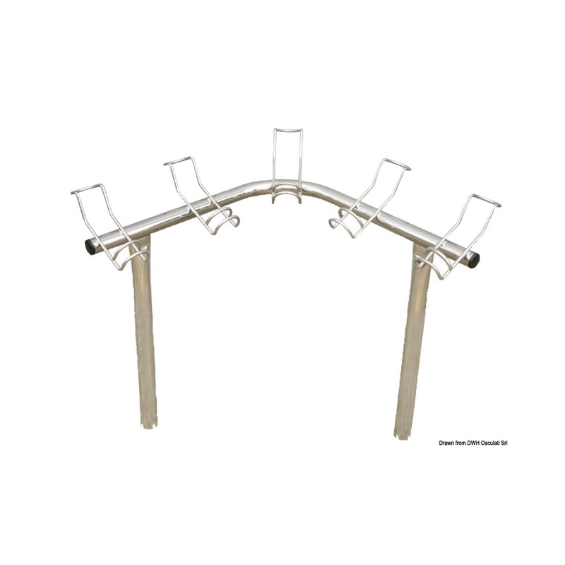 Support de canne à pêche AISI 316 5 cannes – Image 2