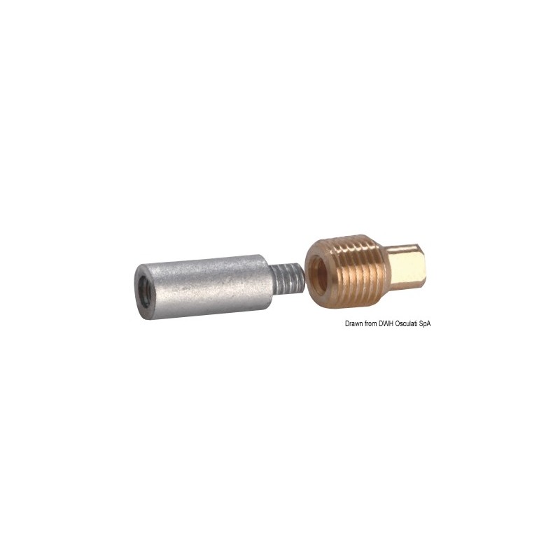 Anode zinc+laiton exch. chaleur 1/2’’ BSPT 57x16 – Image 2