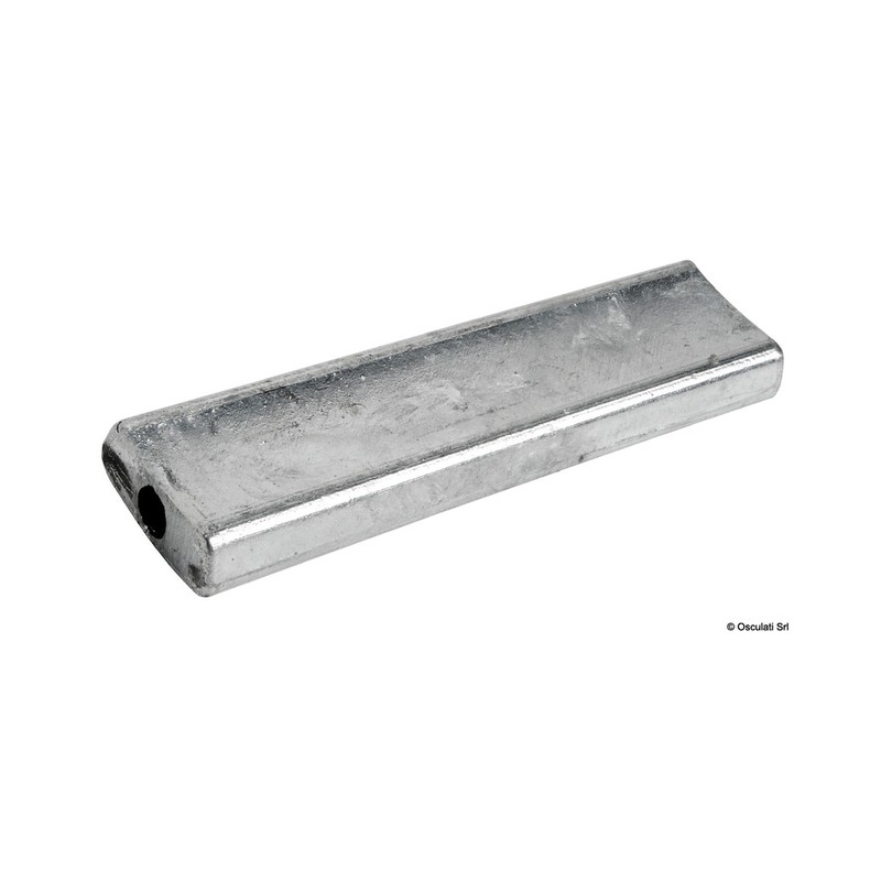 Plaquette zinc avec trou passant 104x28 mm – Image 2