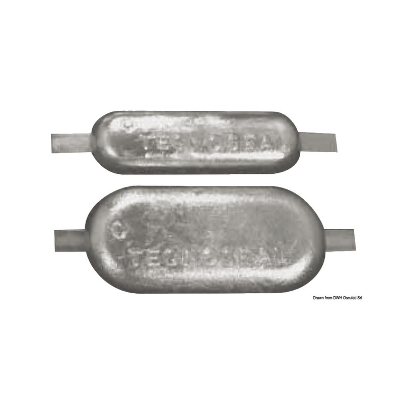 Anode ovale avec encoche 215x90x30 mm – Image 2