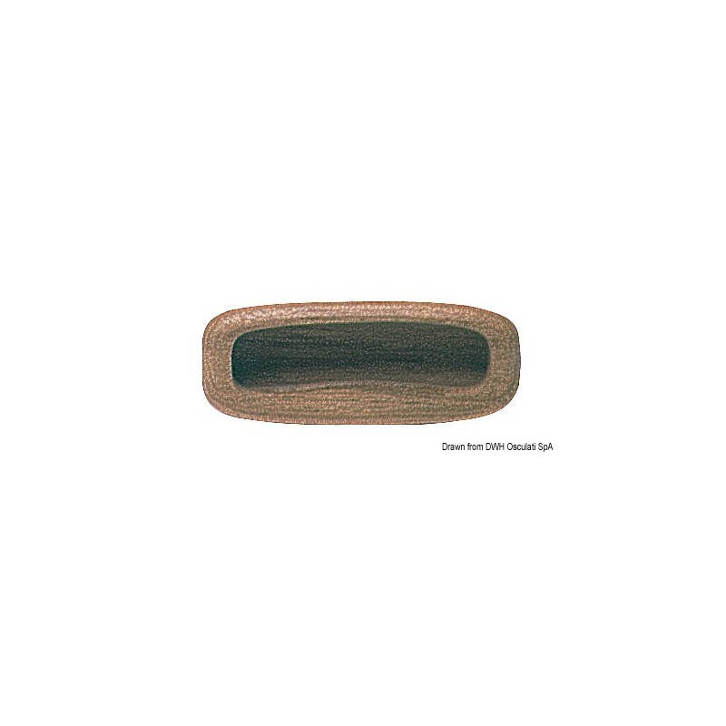 Poignée teck ovale 81 mm – Image 2