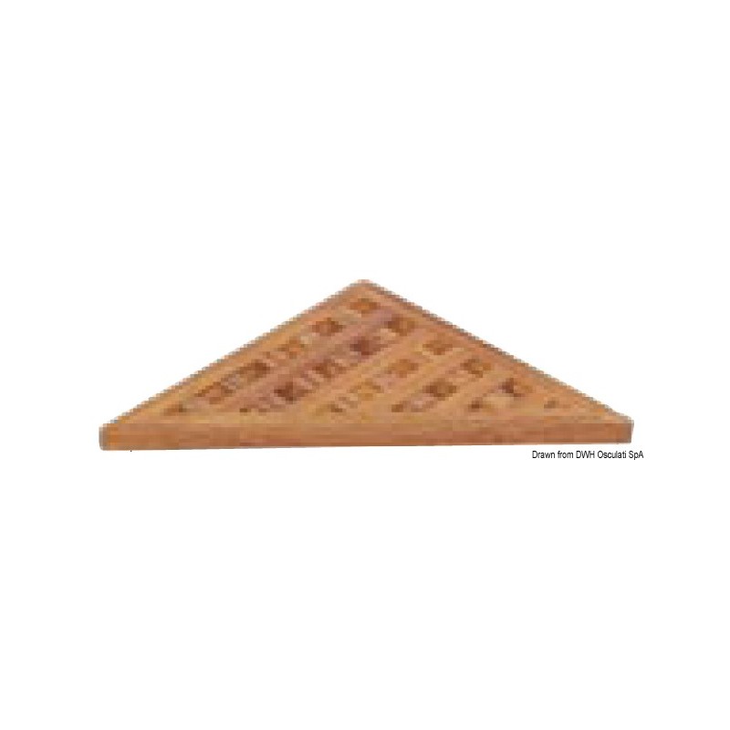 Caillebotis triangulaire teck 250x250x17 mm – Image 2