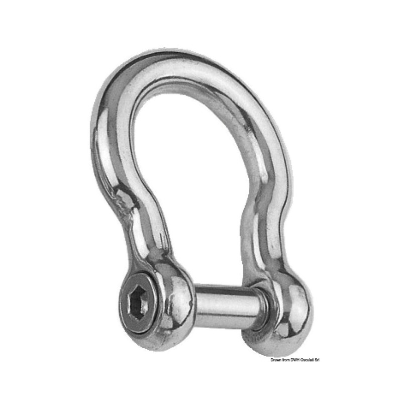 Manille lyre AISI 316 10 mm