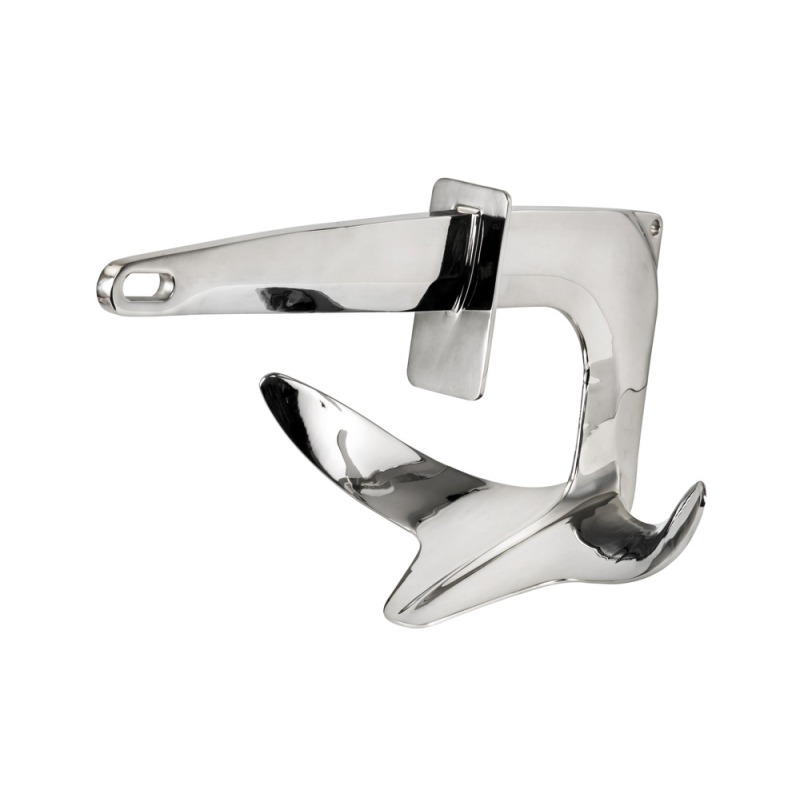 Ancre Trefoil inox avec plaque de blocage 10 kg