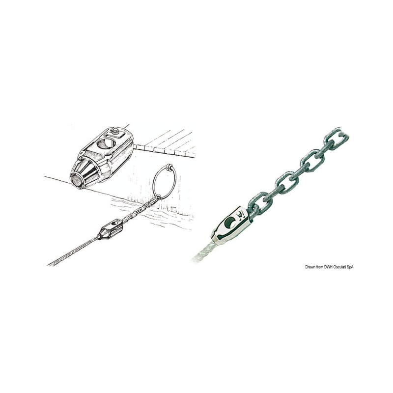 Jonction chaîne/cordage 10/6 mm