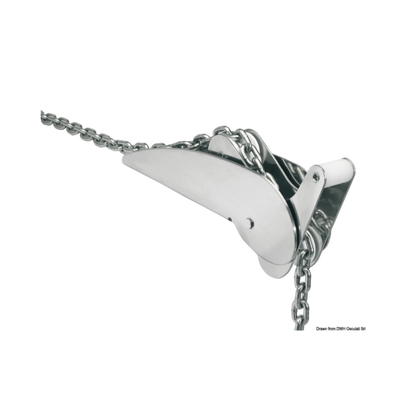 Davier à bascule lourd acier inox poli 30 kg 595mm