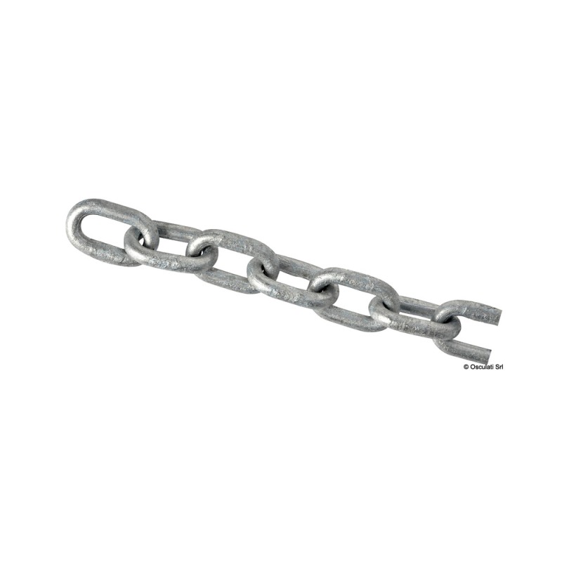 Chaîne galvanisée à maille liège 6 mm x 50 m