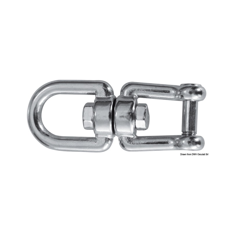 Emerillon double oeillet AISI 316 6 mm