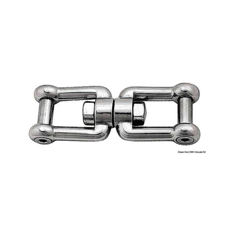 Emerillon man-man pivot à ras AISI 316 6 mm
