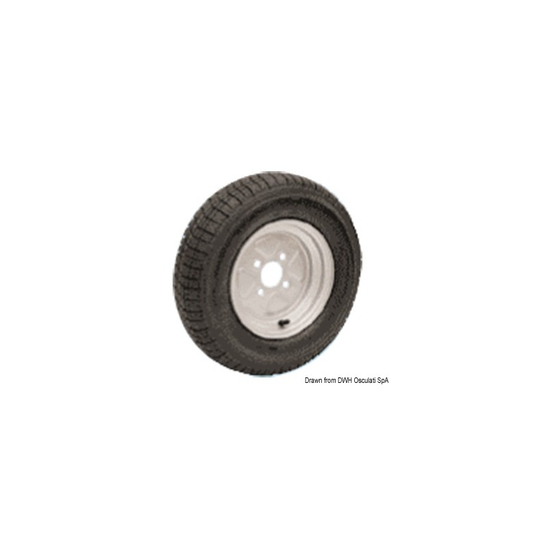 Roues pneum. p. chariots grand vitesse 4/8"