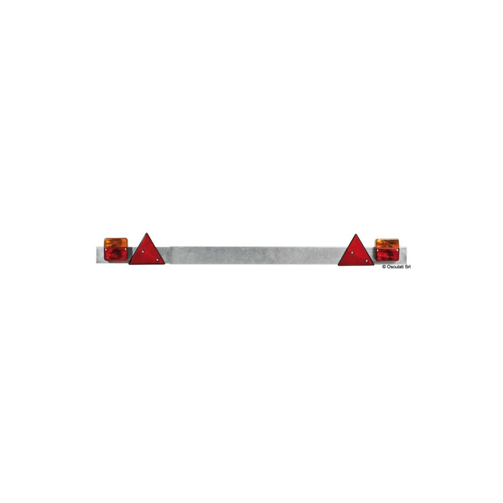 Barre arrière réglable avec feux 110/190 cm