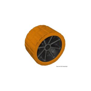 Roue centrale orange 75 mm Ø trou 15 mm