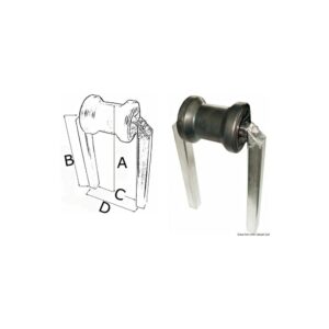 Roue central petit section tube 40 x 40 mm