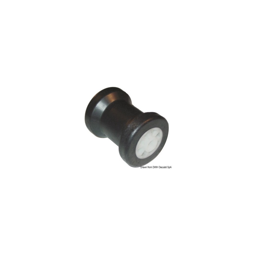 Rouleau central en PVC Ø trou 15 mm