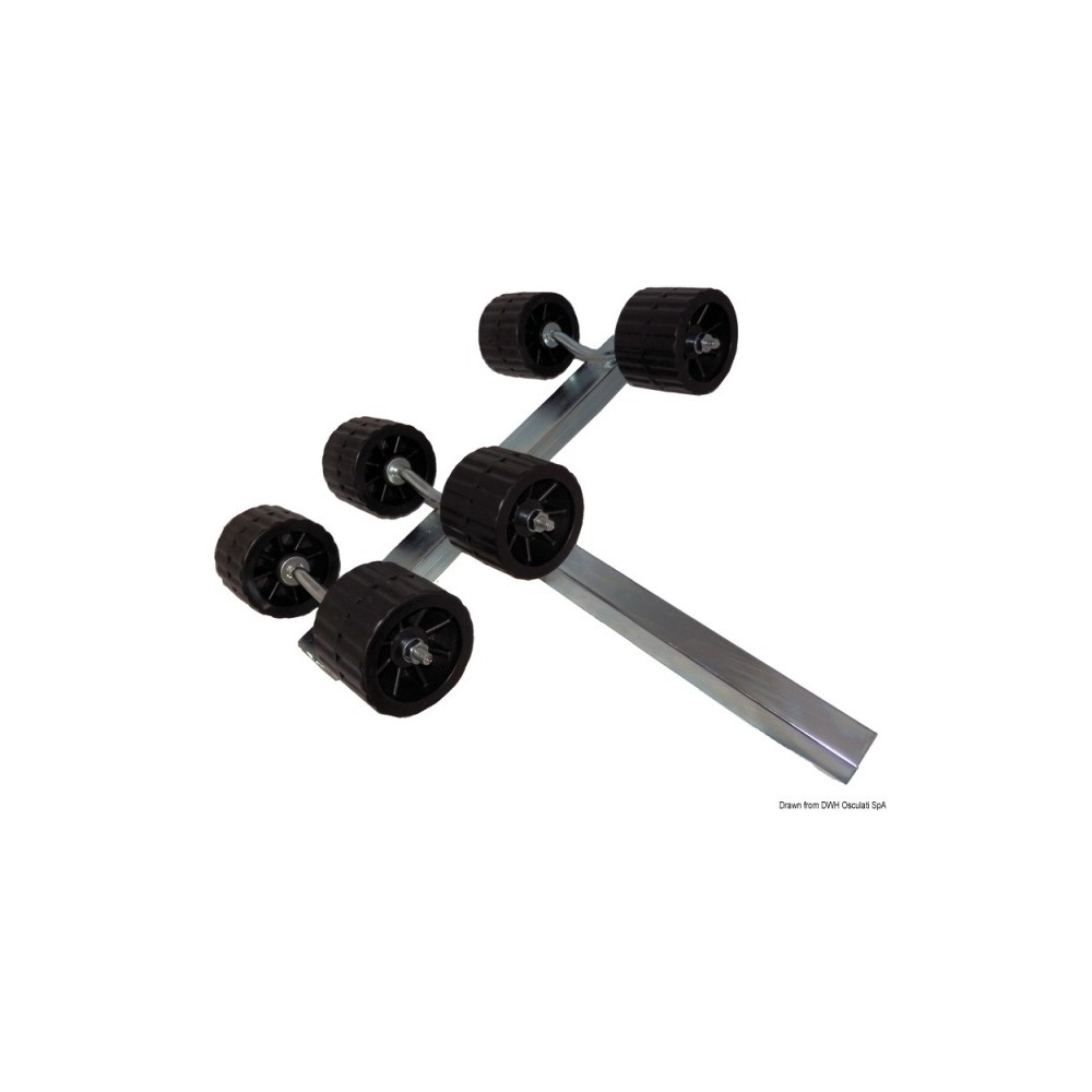 Rouleau pivotant 40 mm 6 rouleaux