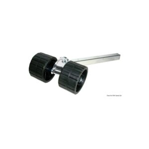 Rouleau pivotant 2 rouleaux droit 30 mm