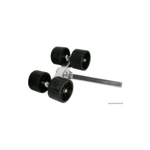 Rouleau pivotant 4 rouleaux droit 40 mm
