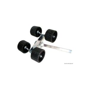 Rouleau pivotant 4 rouleaux rehaussé 40 mm