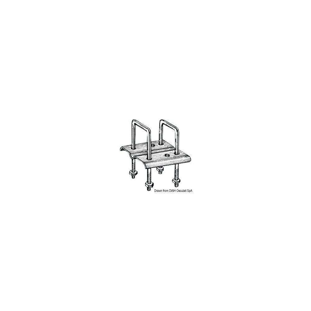 Etrier gauche de fixation rouleau