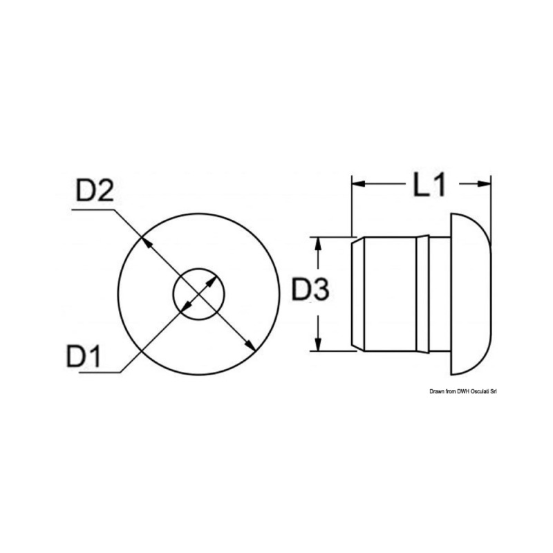 Douille nylon pour trous Ø 10 mm