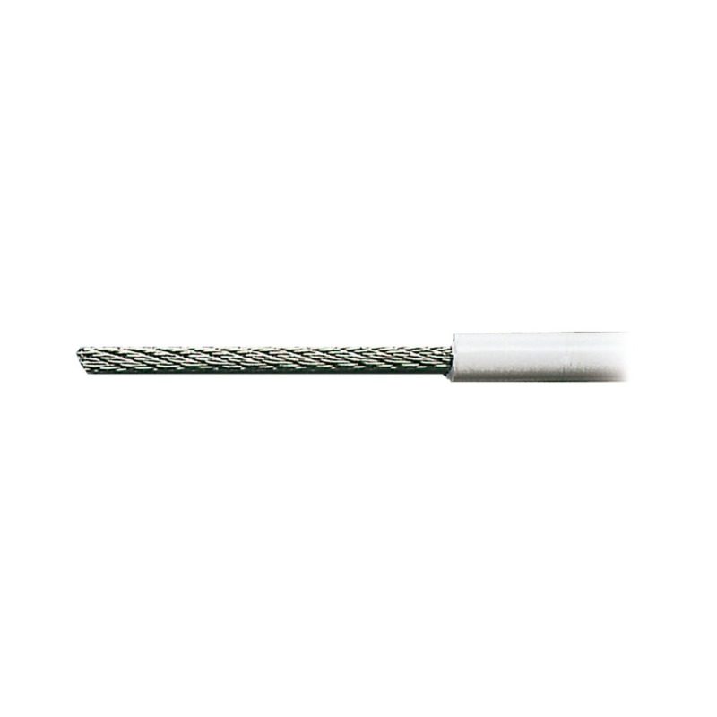 Câble inox AISI 316 19fils recouvert PVC 2,5 x 4mm