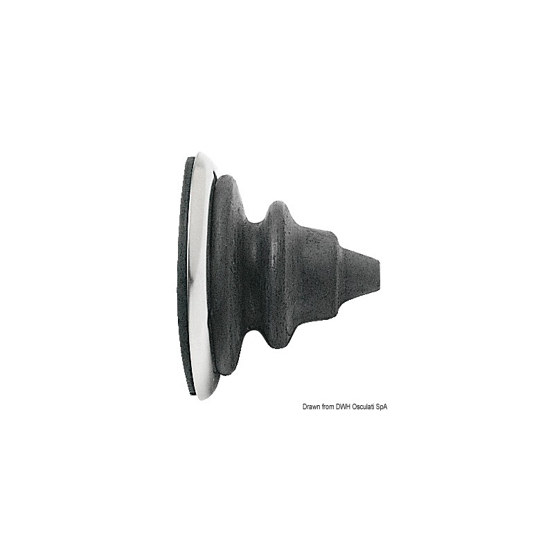 Bague passe-câbles inox avec sufflet Dutral gris