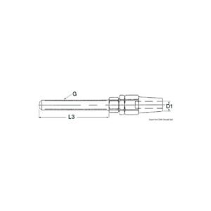 Terminal inox pour ridoirs Ø 3 mm