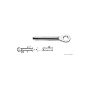 Terminal à œil AISI 316 Ø 2,5 mm