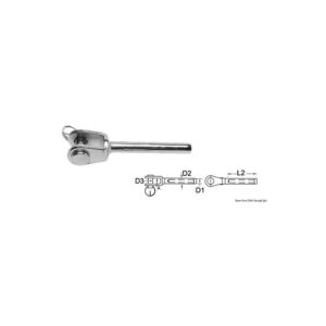 Terminal à fourche AISI 316 Ø 2,5 mm