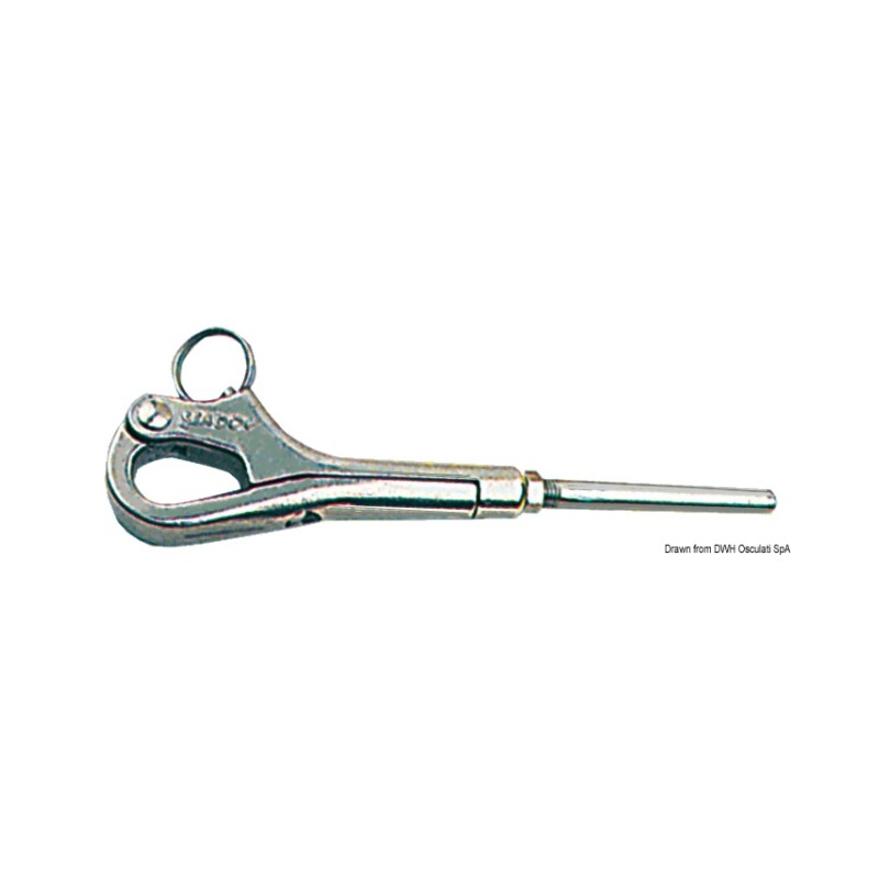 Mousqueton pélican inox 4 x 8 mm