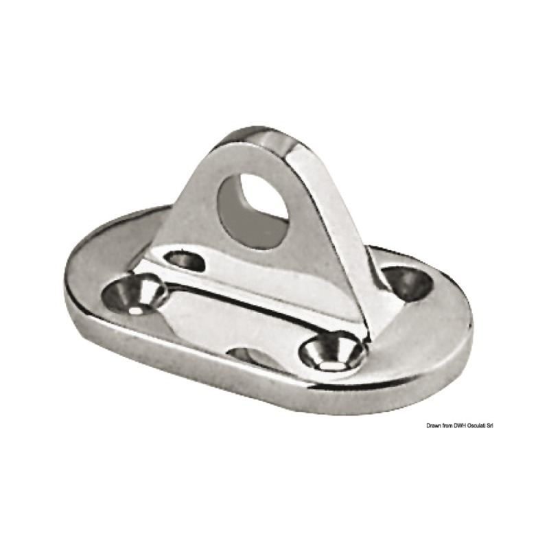 Pontet AISI 316 p. fixation draille œil 10 mm