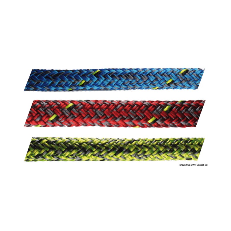 Drisse écoute Excel Marlow D2Racing 78 bleu 8 mm