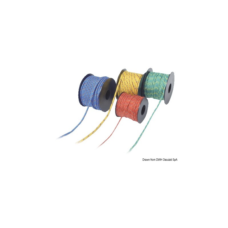 Bobine de tresse bleue polypropylène 2 mm x 30 m