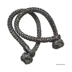 Manille Dyneema noir - 4 mm marine inox