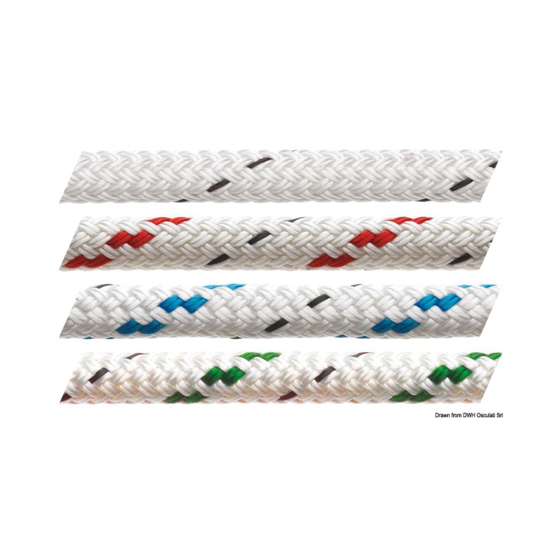 Bout Marlow Doublebraid teinte unie blanc 6 mm