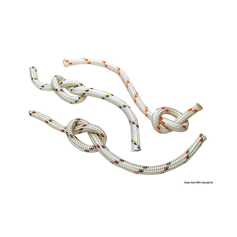 Double tresse rouge/jaune 10 mm