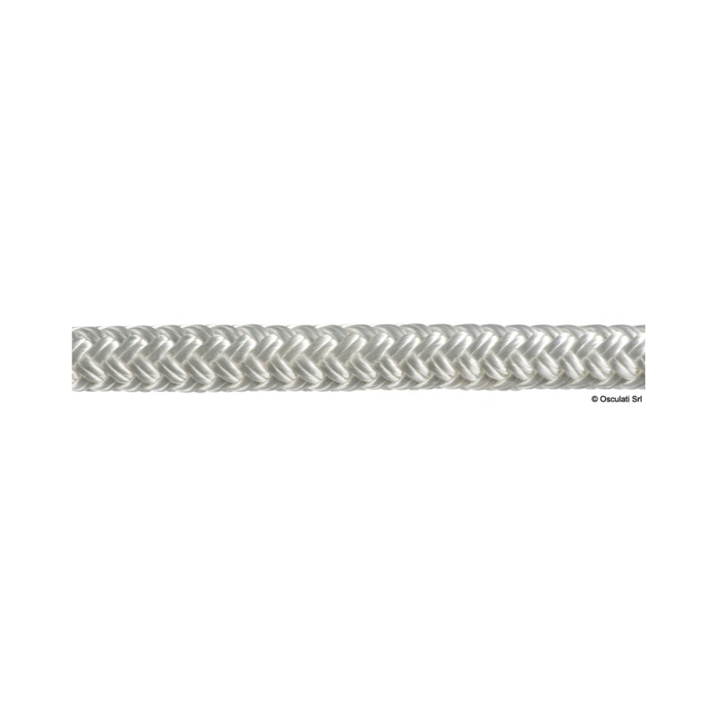 Double tresse blanche 10 mm