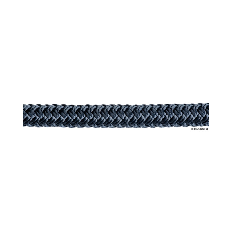 Double tresse bleue 10 mm